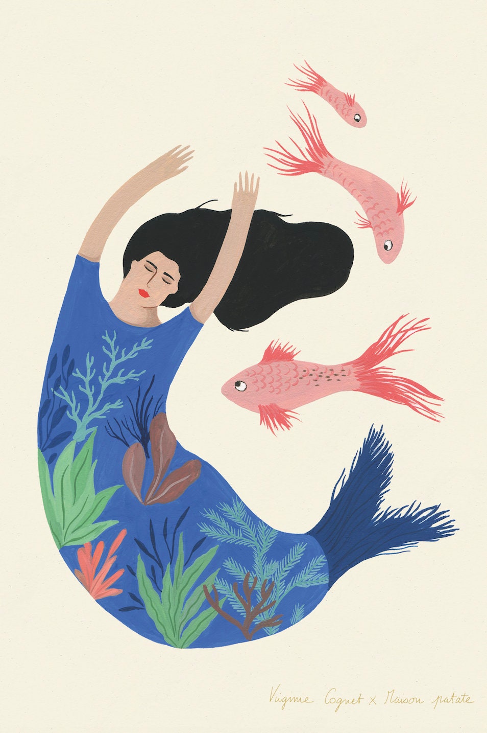 Affiche Décorative Imprimée Signe Astrologique Poisson - Edition Limitée