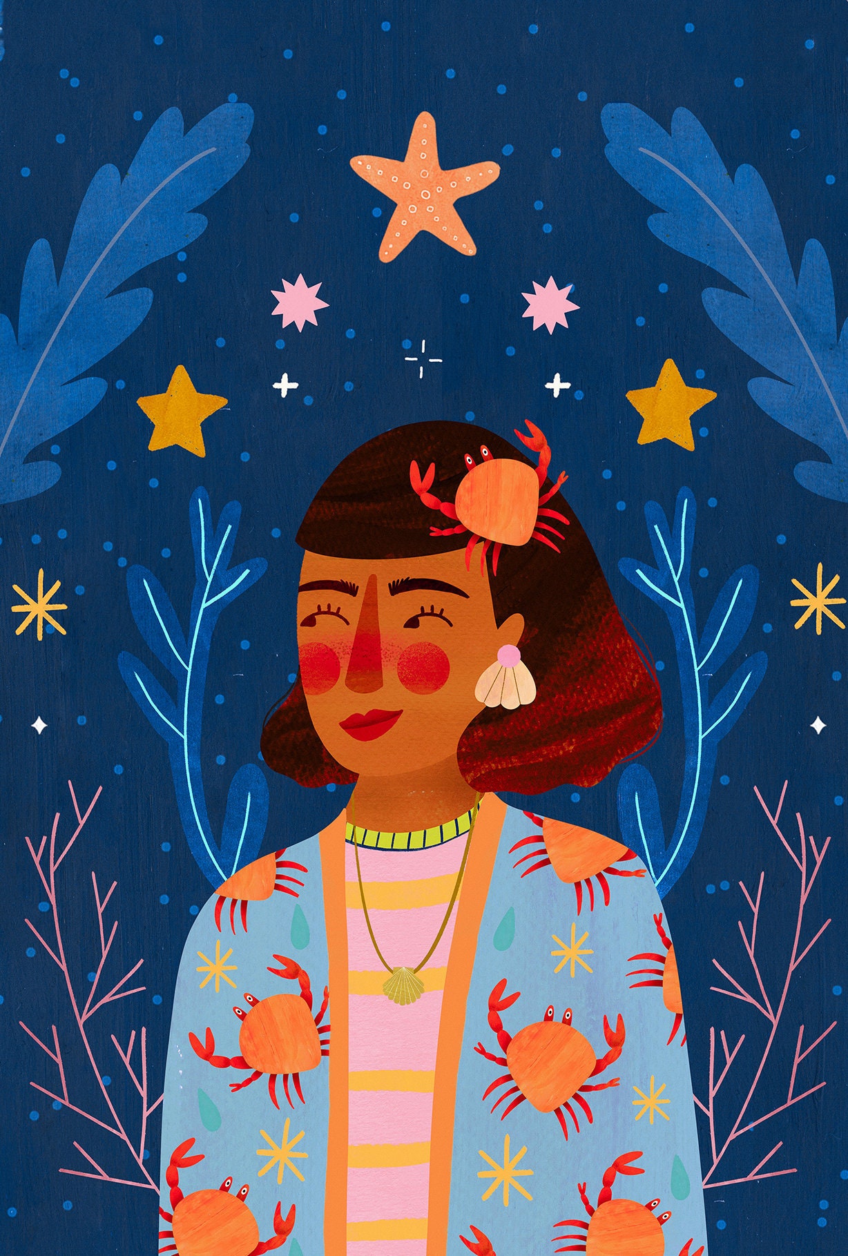 Affiche Décorative Imprimée Signe Astrologique Cancer