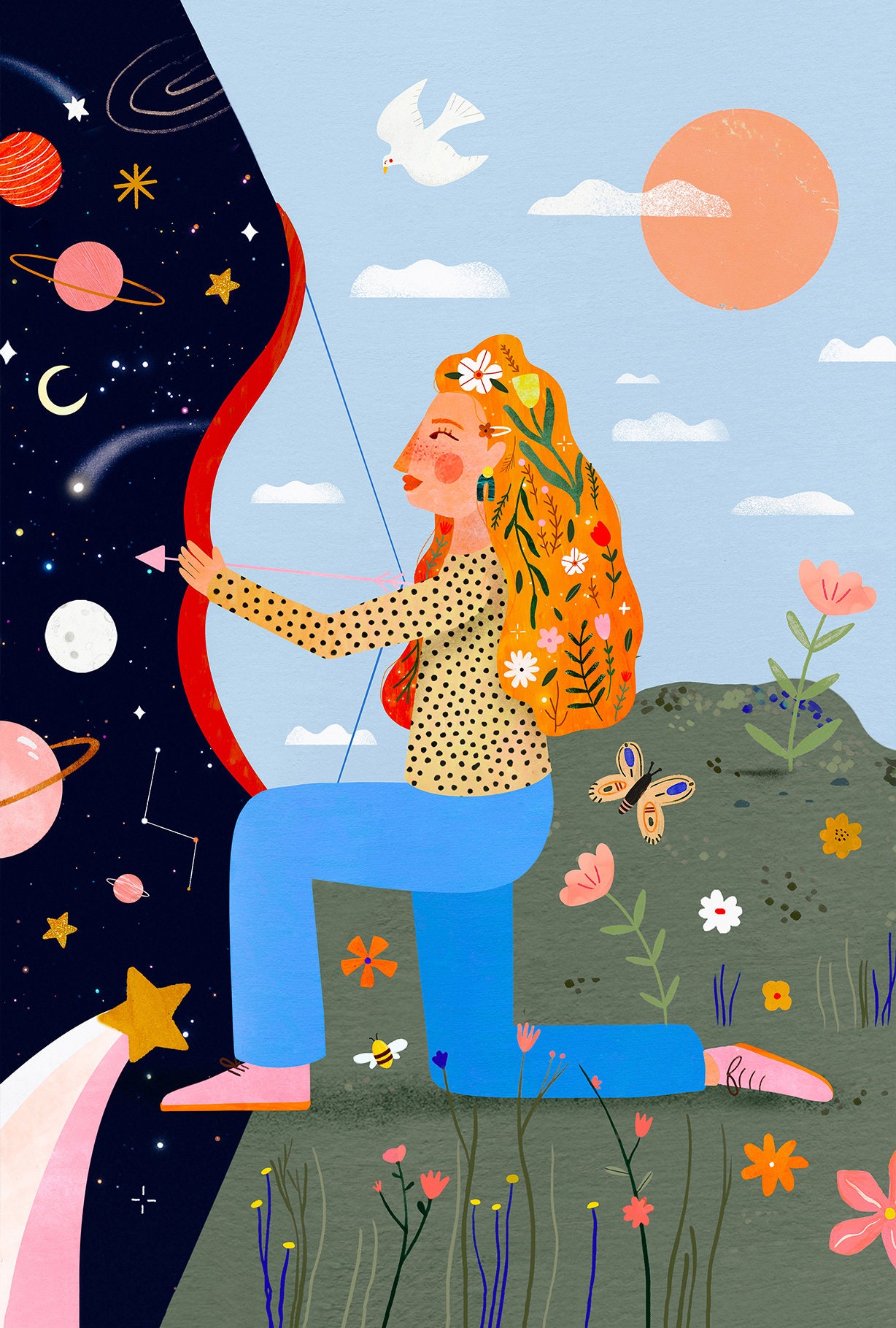 Affiche Décorative Imprimée Signe Astrologique Sagittaire