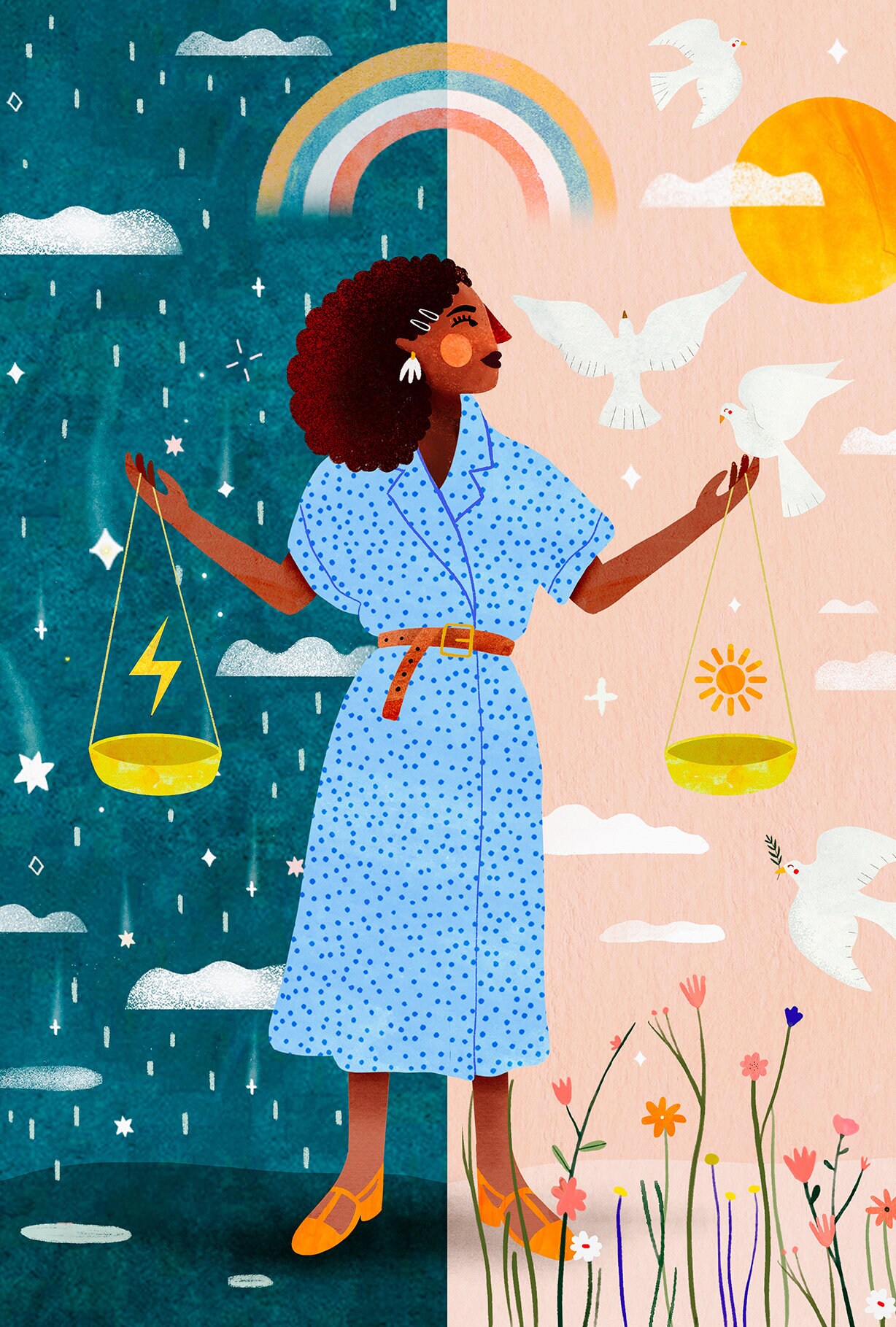 Affiche Décorative Imprimée Signe Astrologique Balance