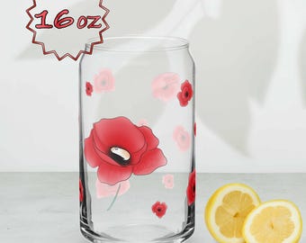 Piggy in a Poppy Can-Shaped Glass