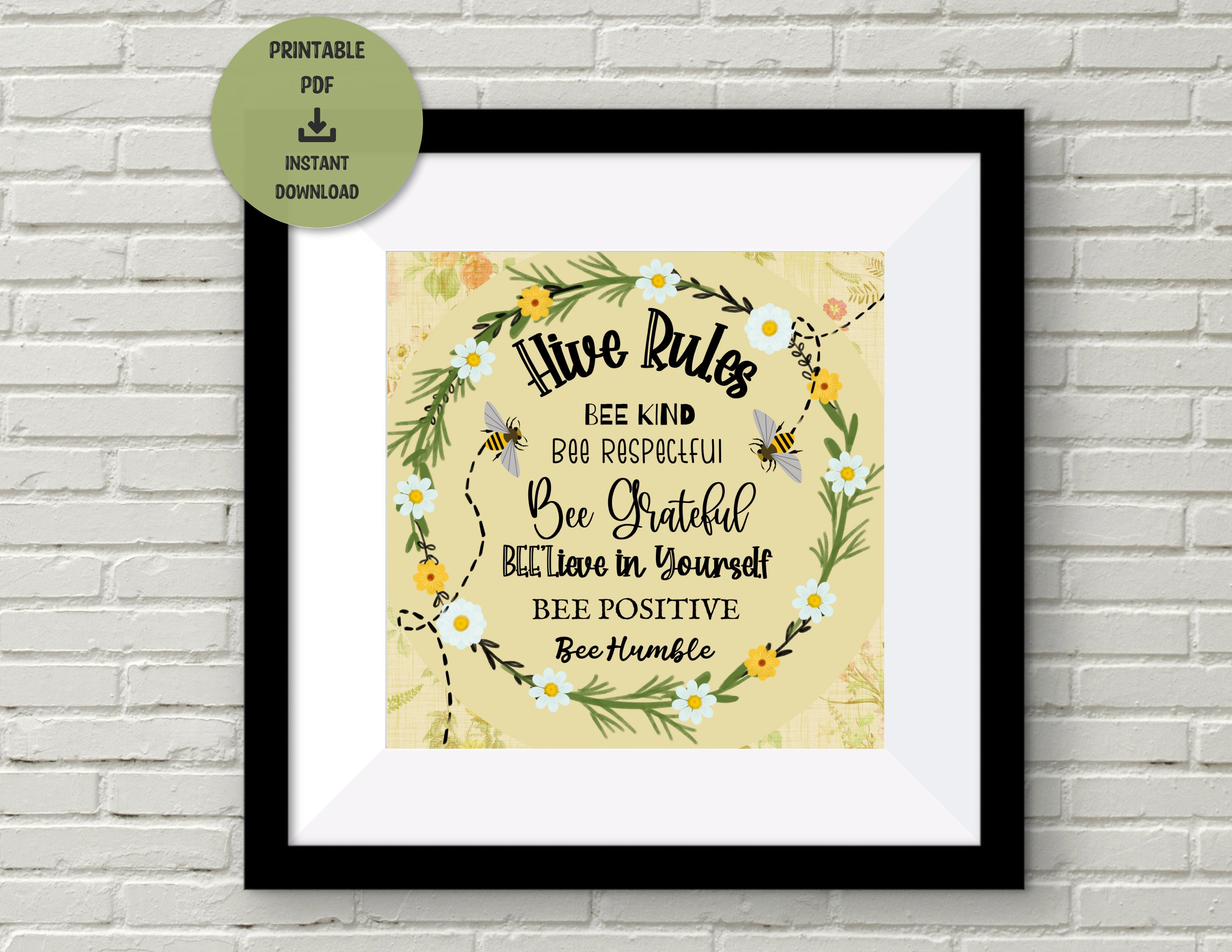 Hive Rules Printable Wall Art | Etsy