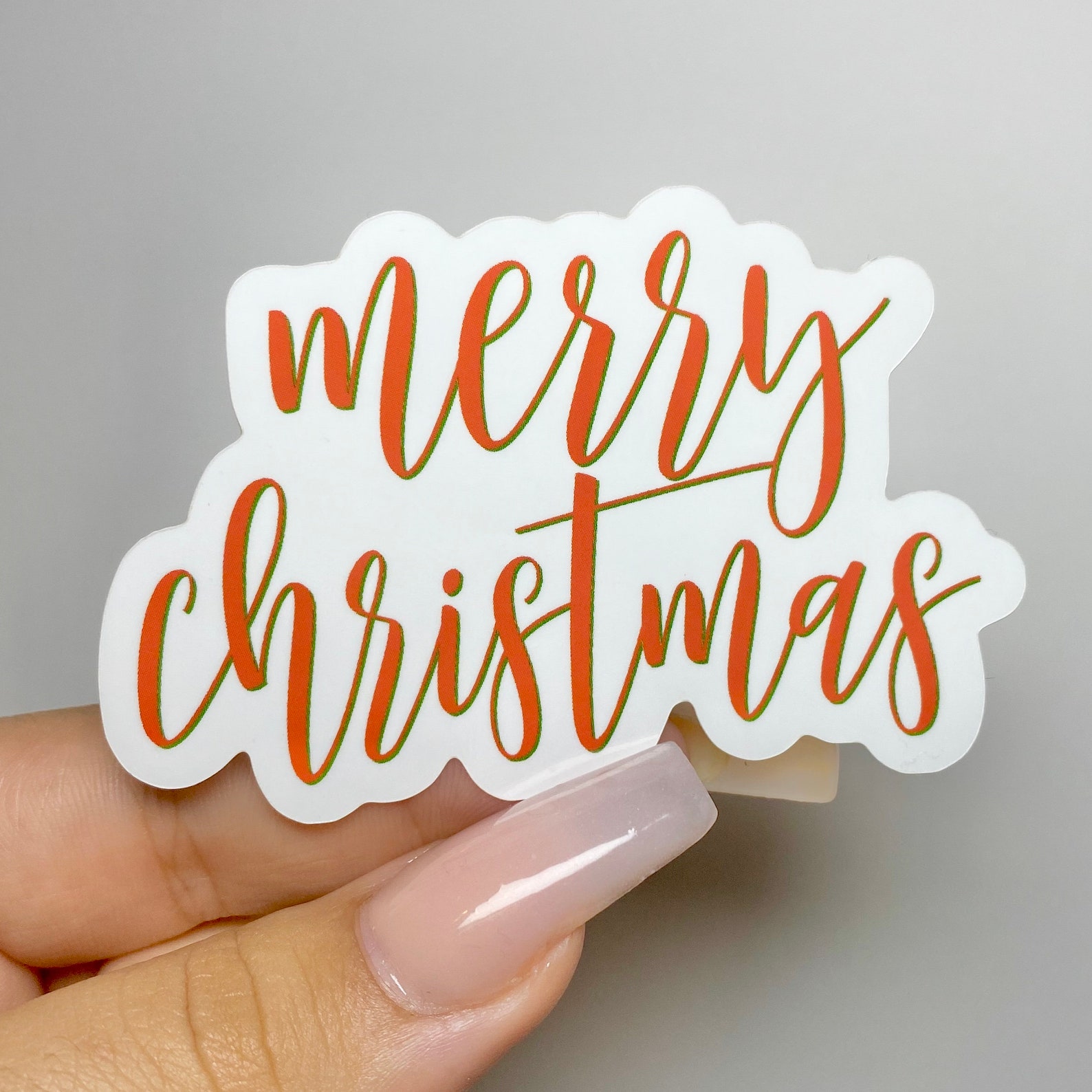 AUTOCOLLANT JOYEUX NOËL autocollant de carte de Noël Etsy France