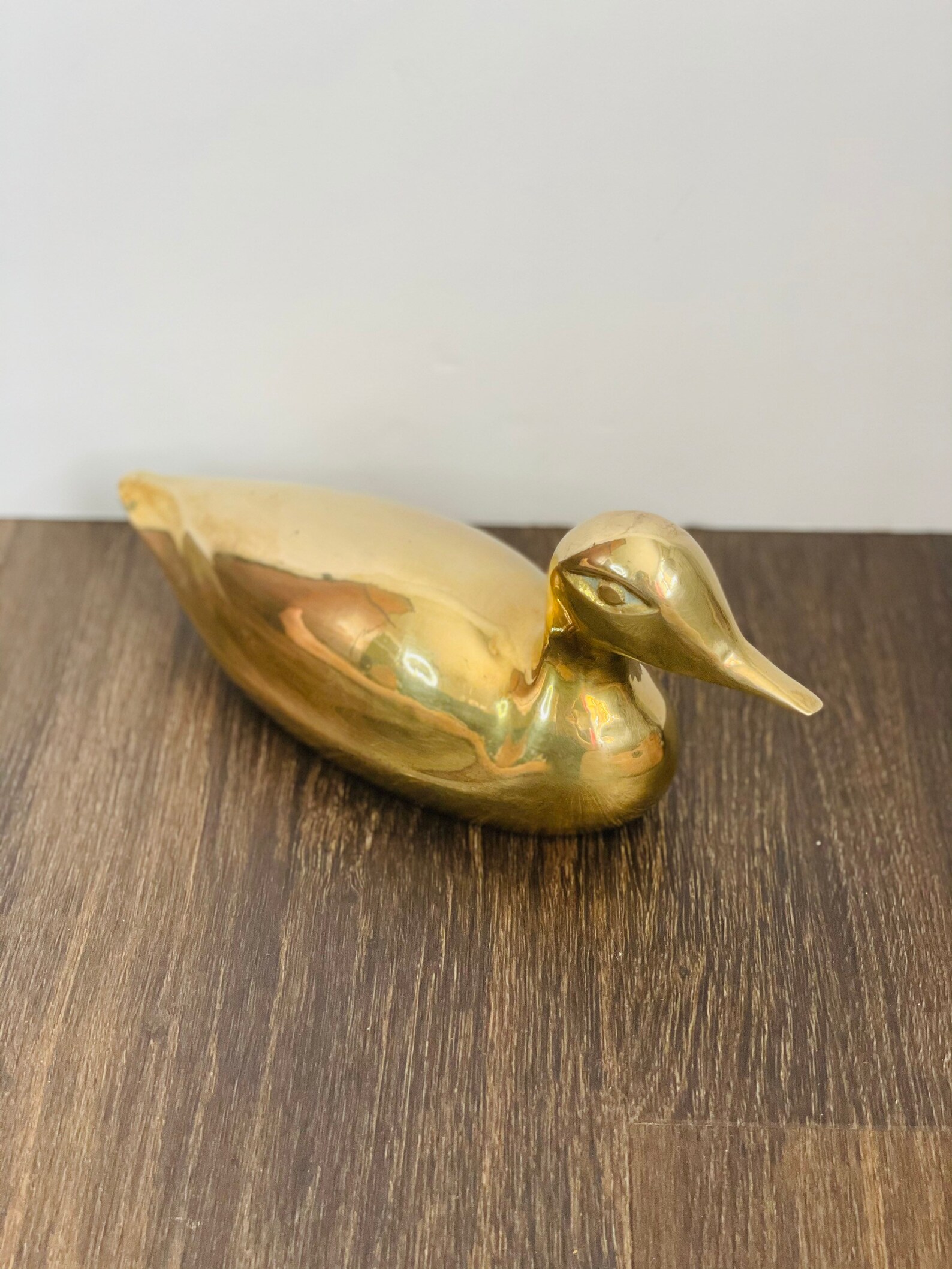 Vintage Brass Duck Figurine Boho Retro Decor Etsy