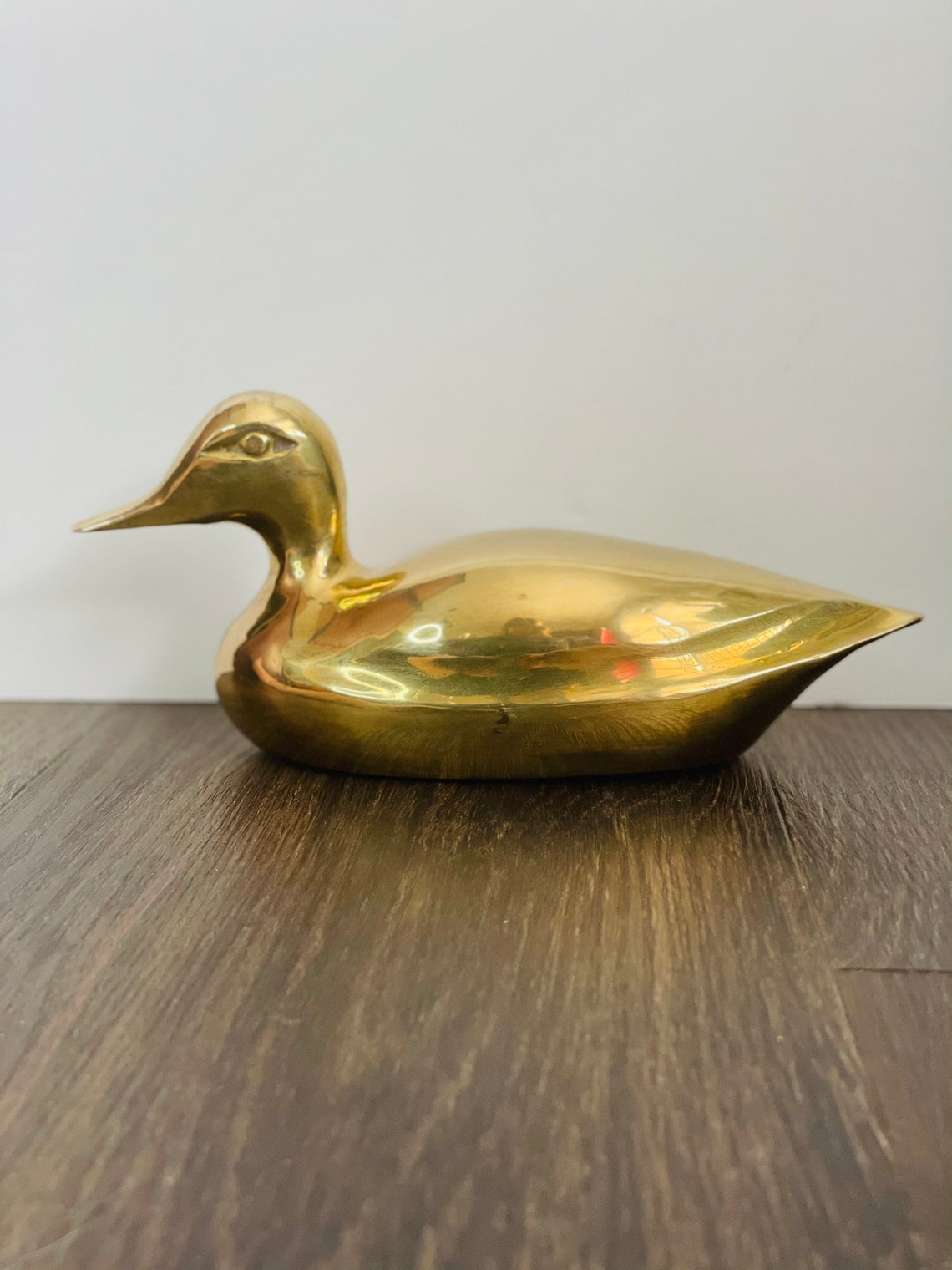 Vintage Brass Duck Figurine Boho Retro Decor Etsy