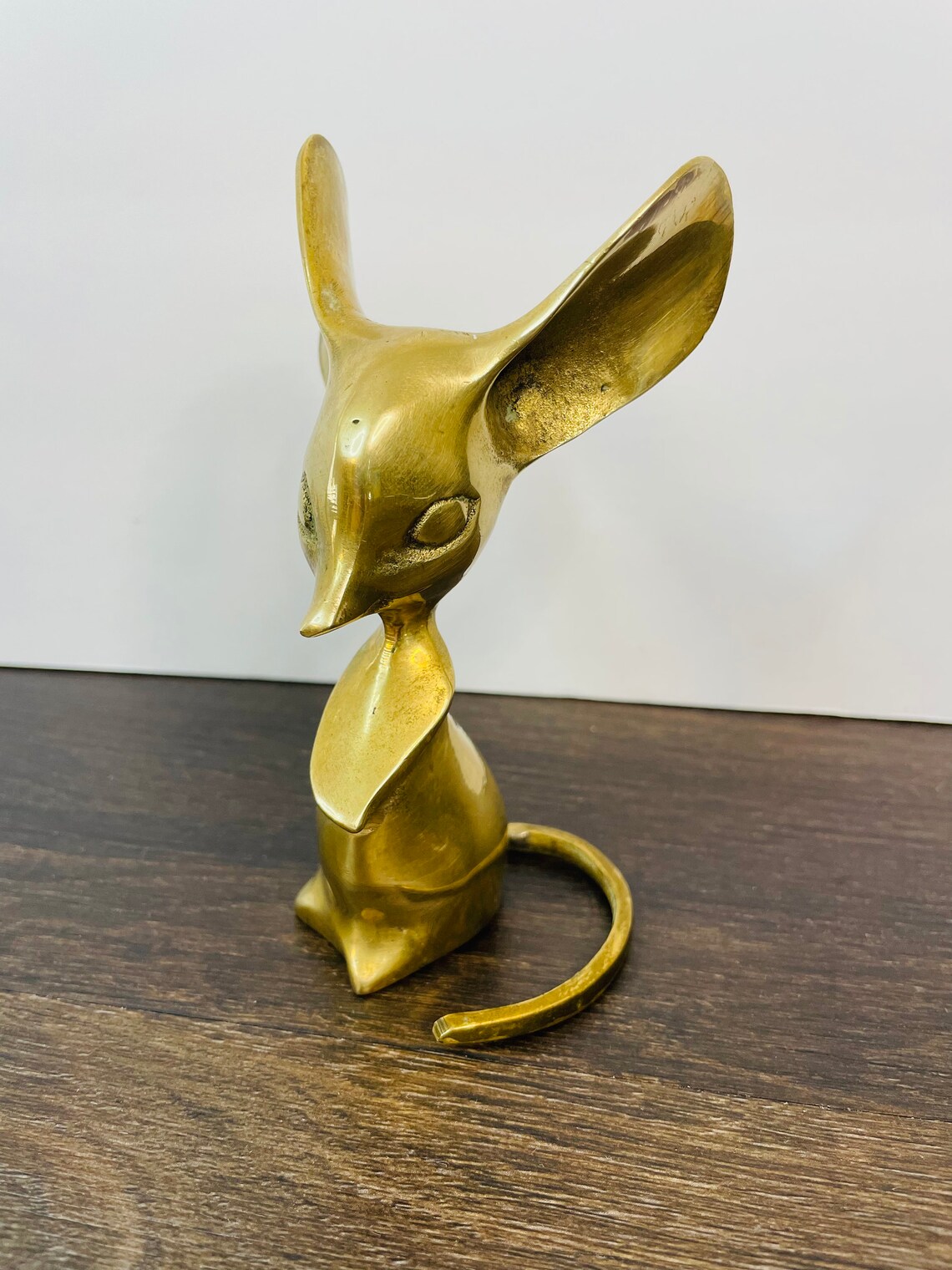 Vintage Brass Mouse Figurine Mid Century Brass Mouse Etsy