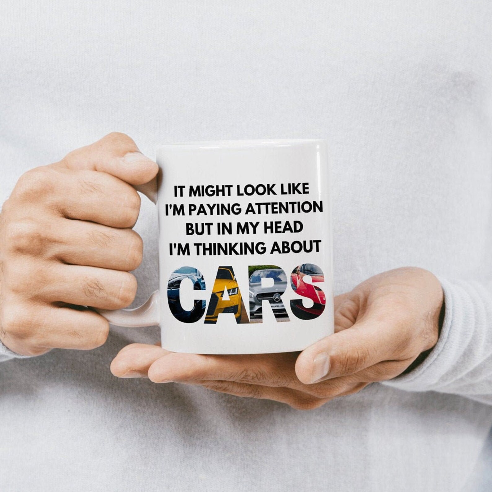 Car Gift Thinking About Cars Coffee Mug Car Mug Funny Etsy