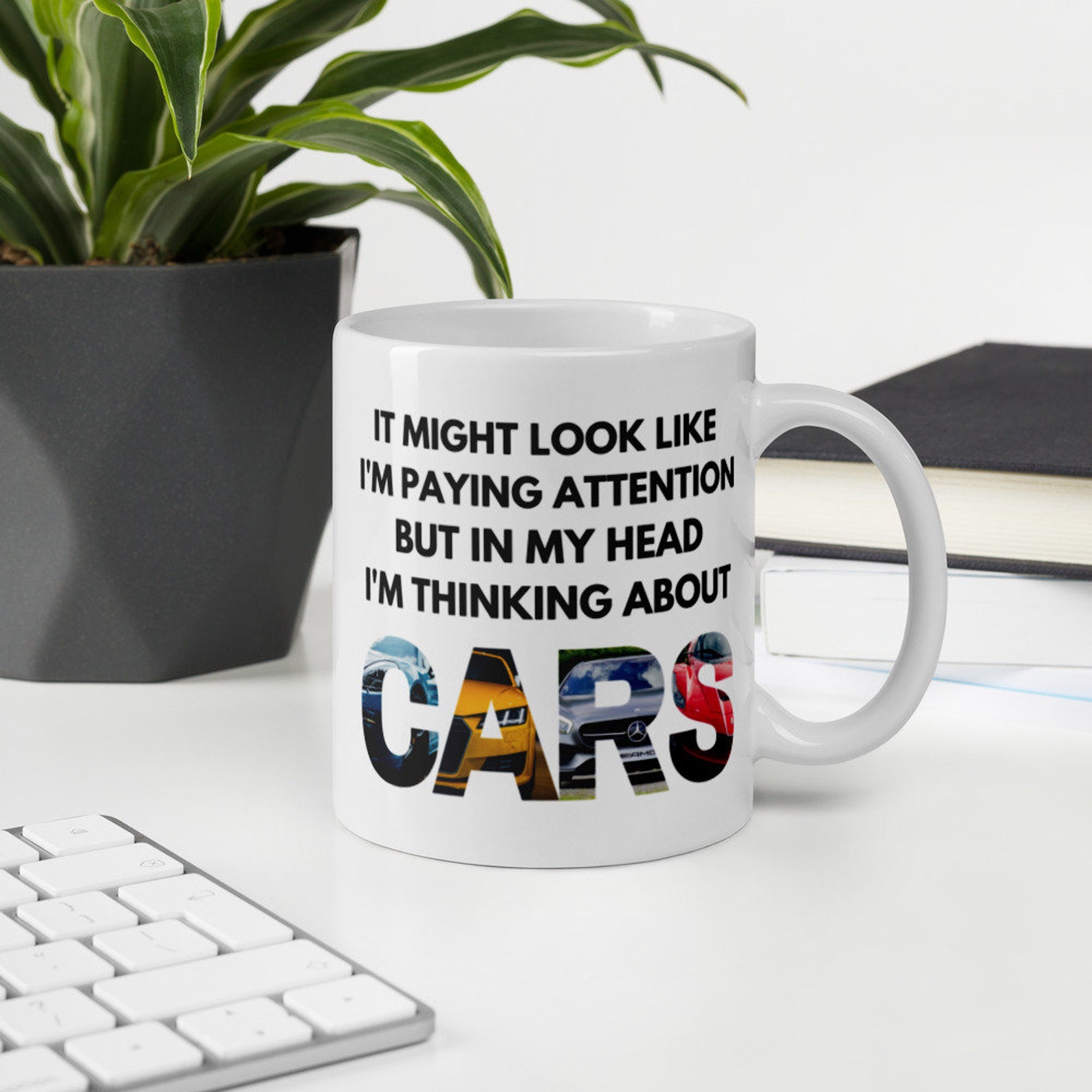 Car Gift Thinking About Cars Coffee Mug Car Mug Funny Etsy