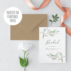 Trauzeugin Karte zum Bepflanzen, Trauzeugin Karte mit Samen, Blumen Papier mit Recycling Umschlag