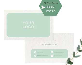 Daisy Seed Plantable Business Card: Custom Eco-Friendly Card
