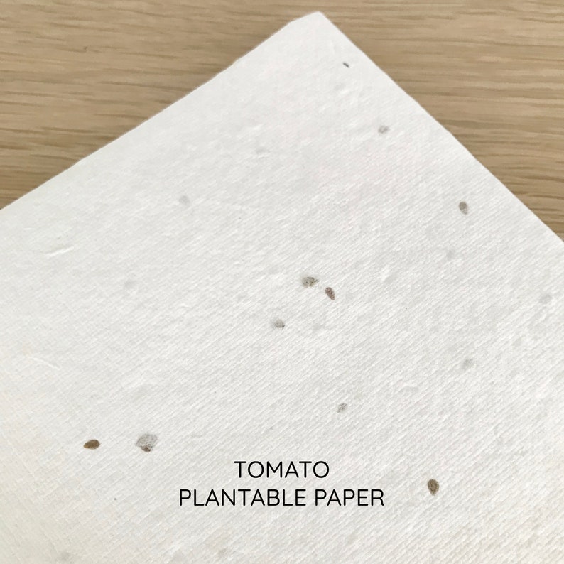 A5 pflanzbares Papier, Samenblumenpapier, A5 handgemachte Blätter, Blankopapier mit Samen, Wildblumen, Basilikum, Ringelblumenpapier Pack 10 Bild 10