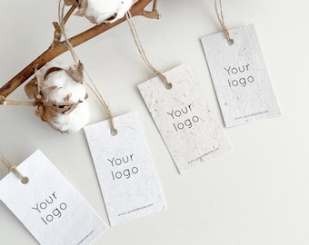 Geschenkanhänger aus recycelter Baumwolle, personalisierte Etiketten, nachhaltige Preisschilder