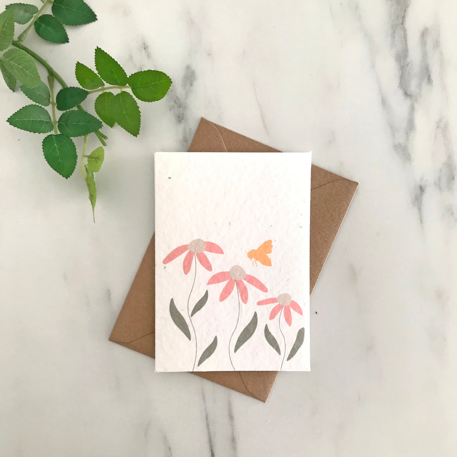 Bee happy Plantable seed Greeting Cards biodegradable gift Etsy