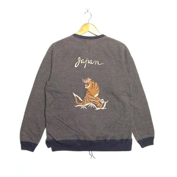 REMI RELIEF／TIGER CREW SWEAT Remi Relief Japan Sukajan Tiger Cotton Rib Jacket - Etsy