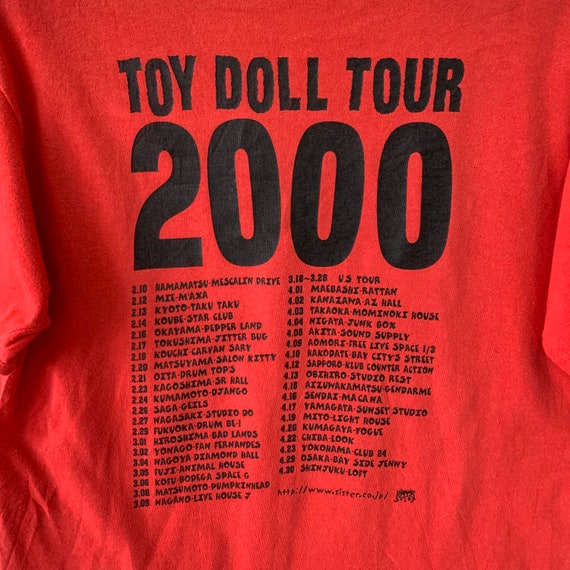 ユナイテッドスポーツ ロリータ18号 TOY DOLL TOUR 2000 T Vintage Toy Doll Tour 2000 Lolita No 18 Punk Band Tee Band