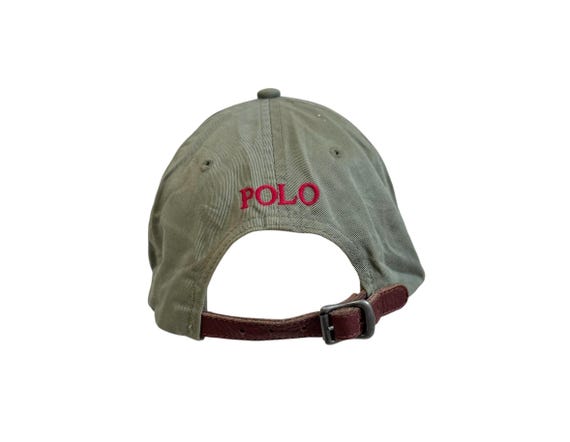 Vintage Polo Ralph Lauren Olive Green Cap Leather Strap - Etsy