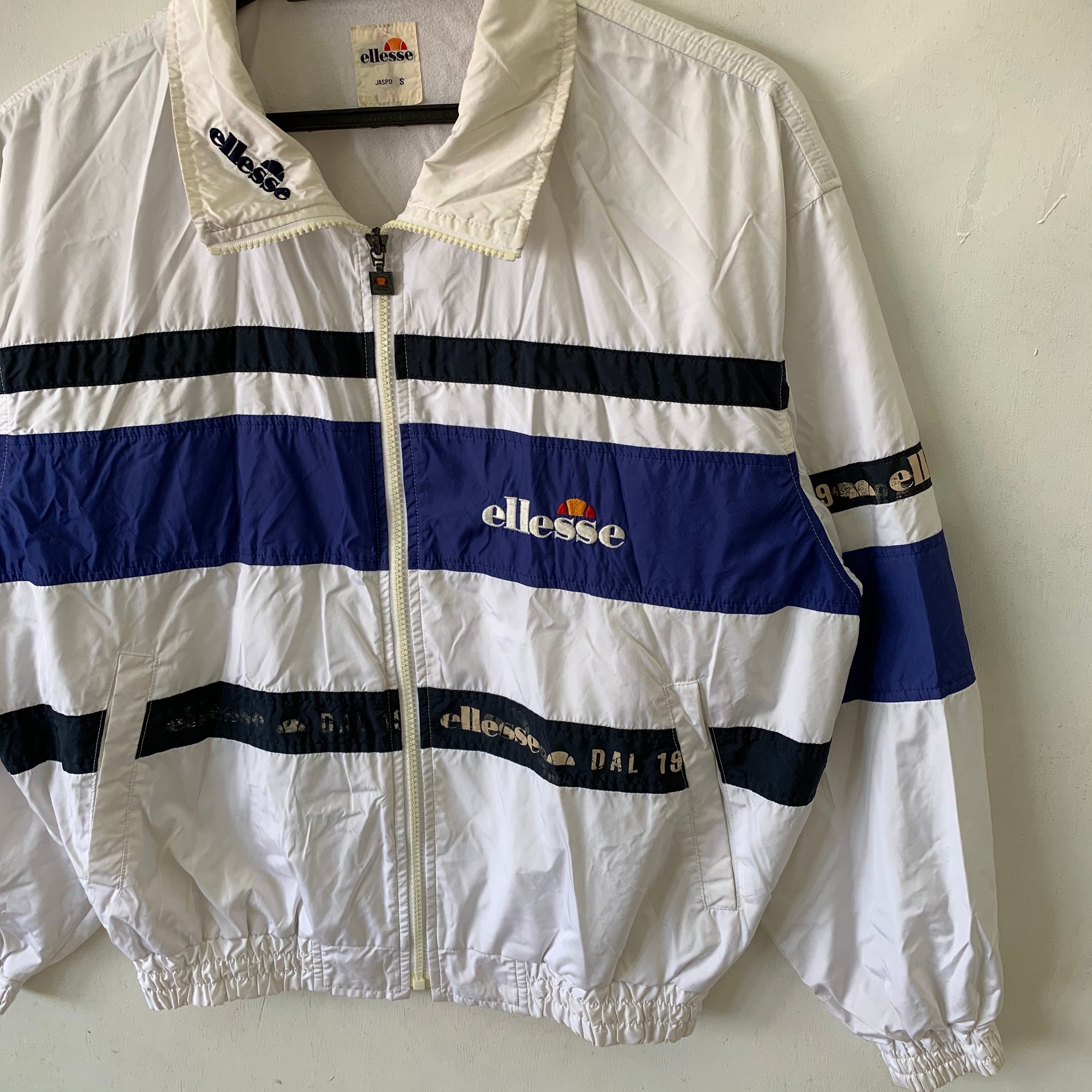 Vintage Ellesse Lightweight Jacket White Size on Tag S Fit Vintage Ellesse Lightweight Jacket White Size on Tag S Fit