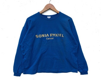 Sonia Rykiel Enfant Crewneck Pullover Sweatshirt blau Größe Passen M-L