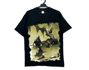 Vintage FRANK FRAZETTA Godfather Of Fantasy Art 90s T Shirt