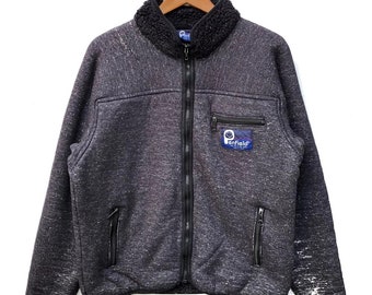 Vintage Borg Fabric Faux Sheepskin Penfield Sweater Jacket