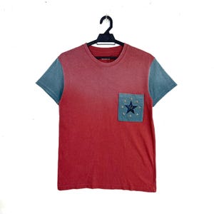 Kapital Kountry Damaged Tshirt Indigo Dye Star Pocket Size Medium