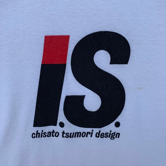 Issey Miyake Tsumori Chisato Design IS Big Logo Tshirt White Issey Miyake Tsumori Chisato Design IS Big Logo Tshirt White