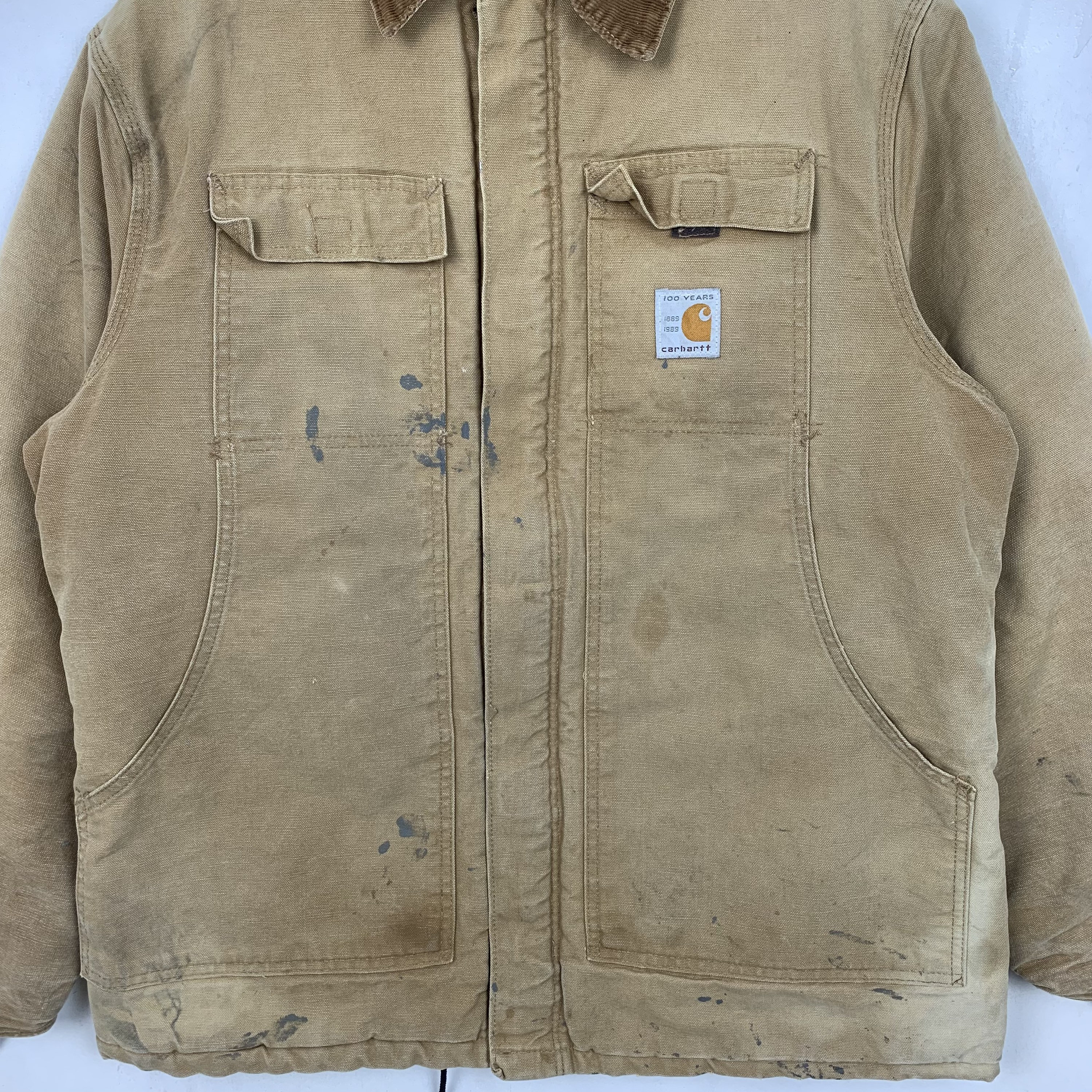 Vintage Carhartt 100 Years Contra Stitch Utility Jacket Work Wear