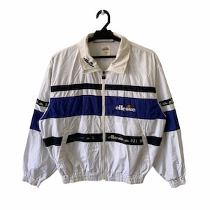 Vintage Ellesse Lightweight Jacket White Size On Tag S Fit S-M