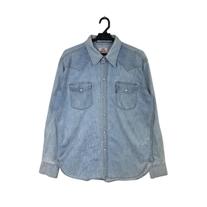 Vintage 90s Levis Stone Washed Western Denim Button Down Jacket Size Large