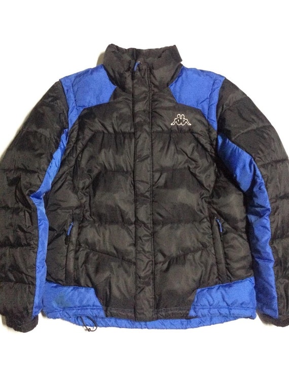 Kappa Puffer Blue Black Down Jacket 