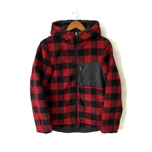 Fleece Sherpa Lining Jacket Checkered Tartan Reversible Jacket Takeo Kikuchi Tokyo Winter Light Weight Jacket Size Fit M-S