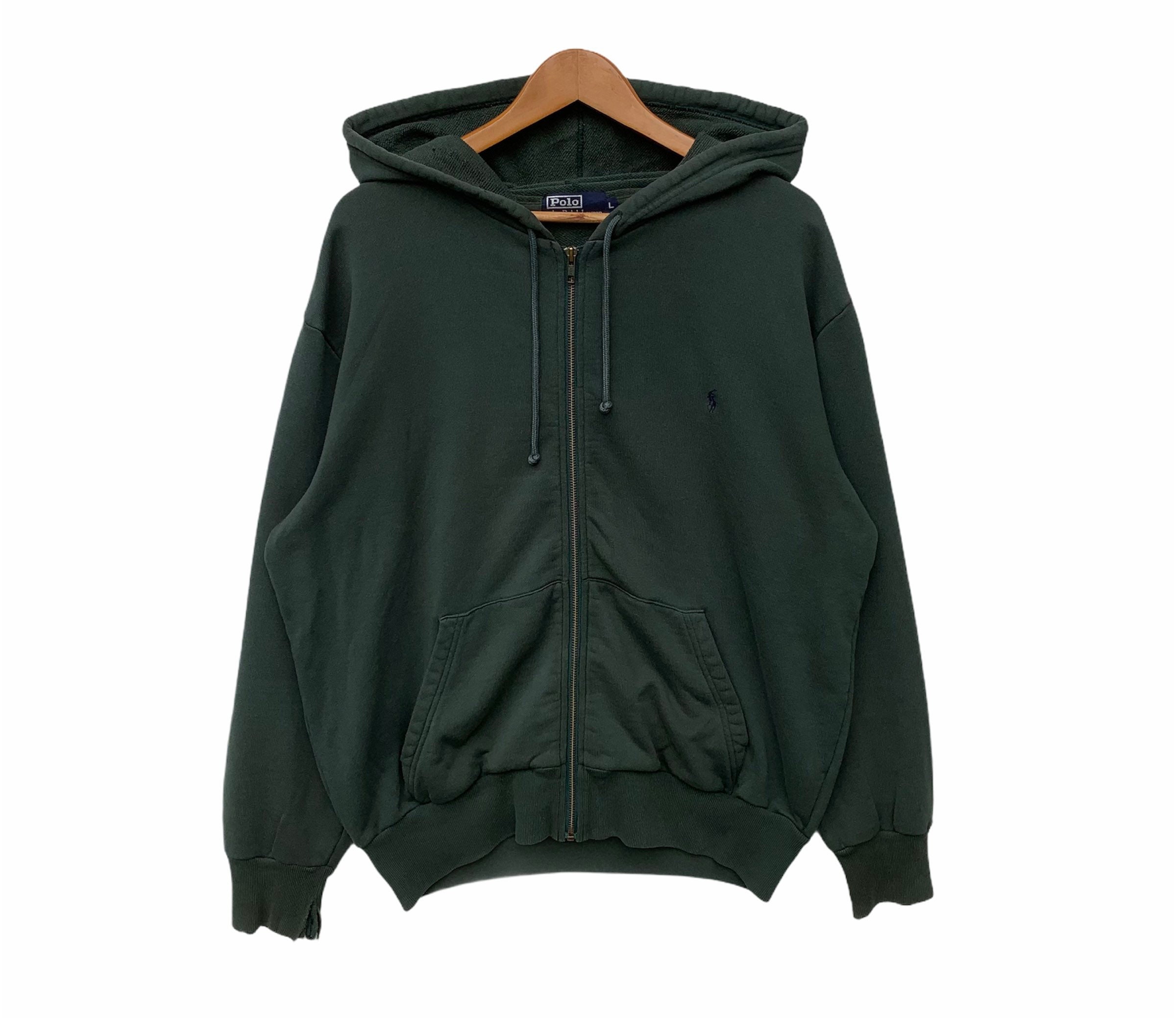 Vintage Polo Ralph Lauren Hoodie Pullover Sweatshirt Green Size L