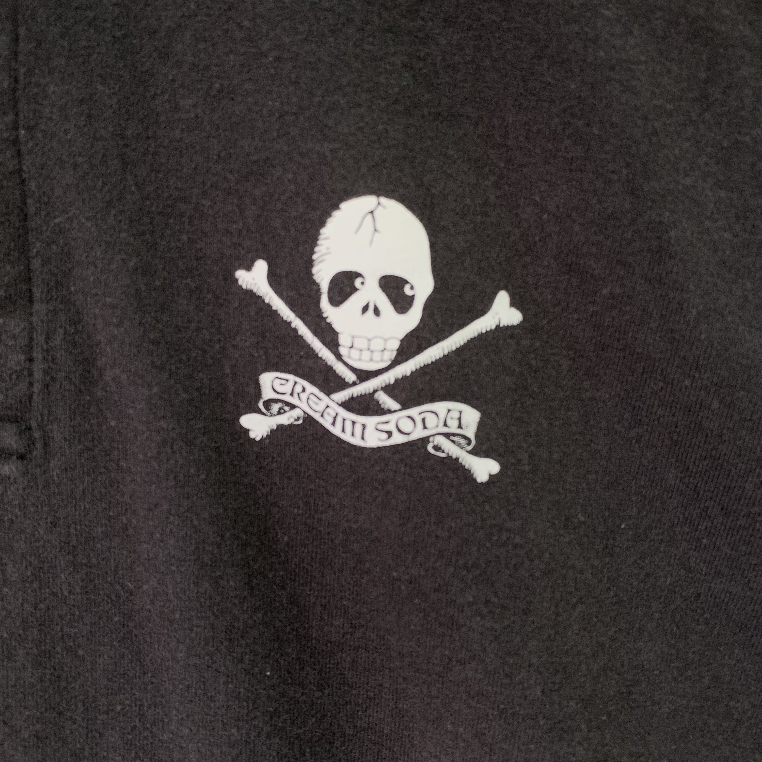 Cream Soda Japanese Brand Polo Shirt Skull Design Black Size