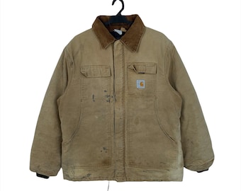 ジャケット・アウター 90s USA carhartt Michigan CHORE COAT 40 VINTAGE CARHARTT MICHIGAN CHORE LINED WORKER JACKET 1990S