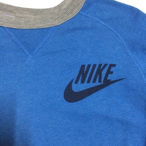 Nike Swoosh Logo Sportswear Crewneck Blue Pullover Jumper | Etsy