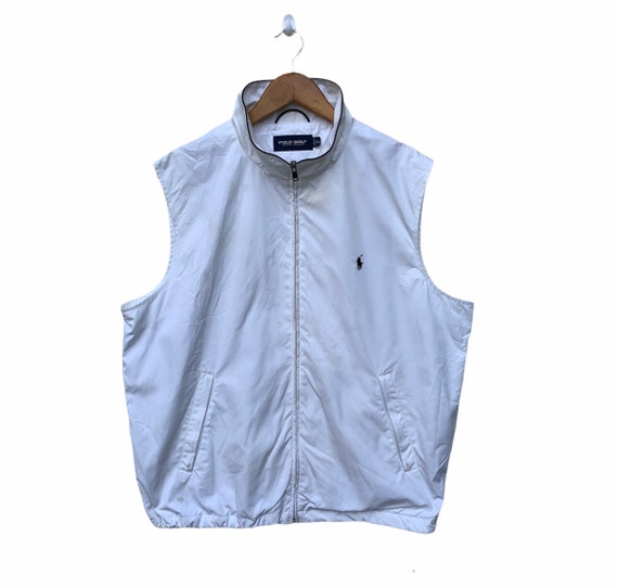 Vintage Polo Golf Sleeveless Lightweight Jacket Wh