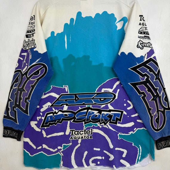 Vintage 90s AXO Sport Jersey Tactel Aquator Motocross Racing