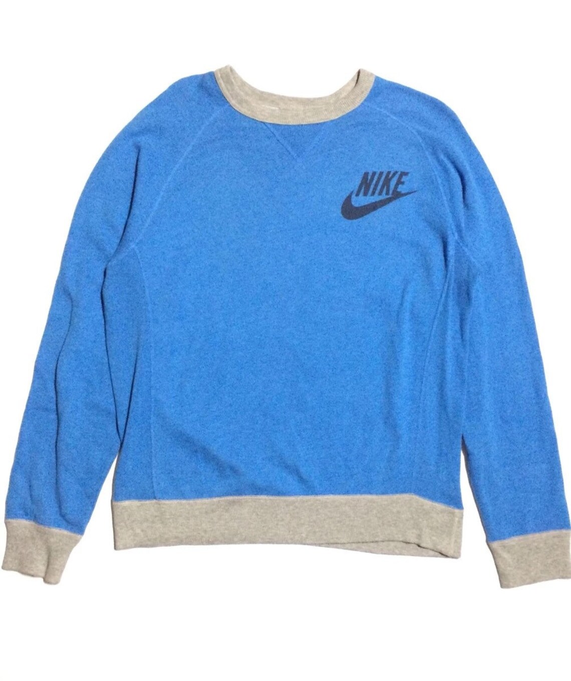 Nike Swoosh Logo Sportswear Crewneck Blue Pullover Jumper | Etsy