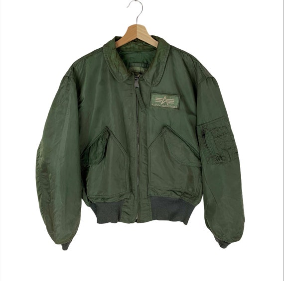 Vintage Alpha Industries Bombers Flight Jacket Flyers Cwu-45/p