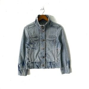 Rare Blue Blue Japan Indigo Denim Jeans Jacket Size Fit M-S Women