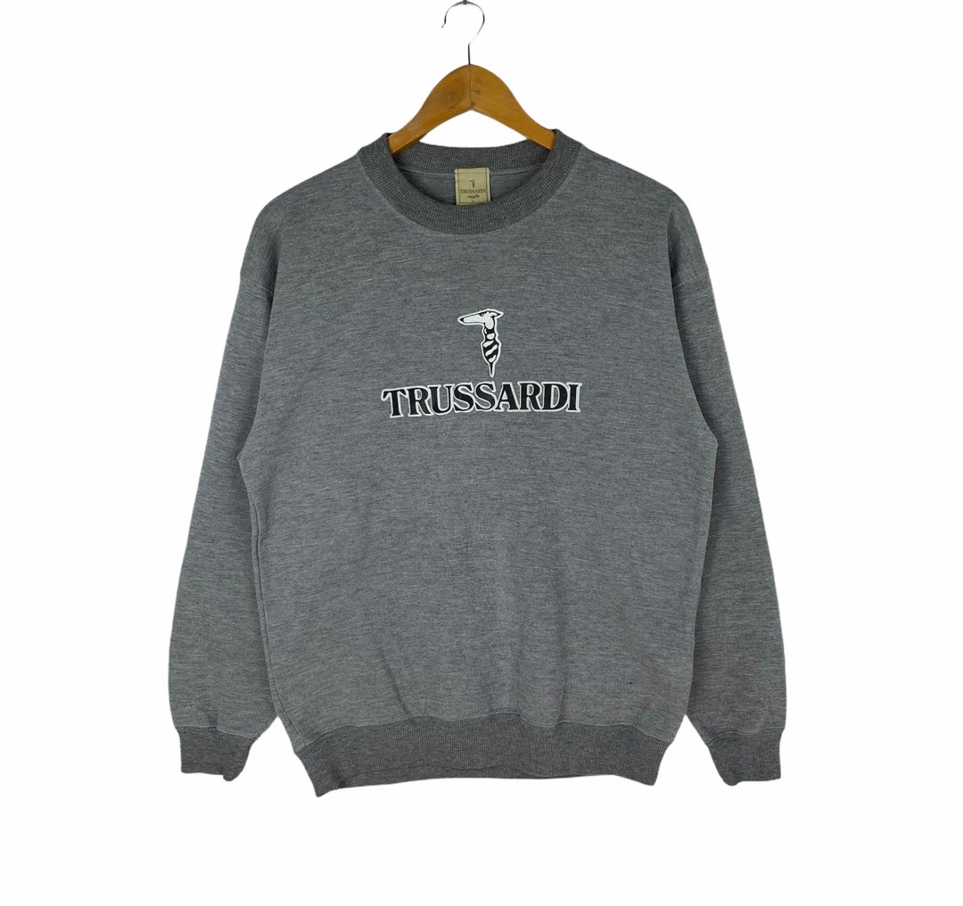 Vintage Trussardi Maglie Crewneck Pullover Sweatshirt Grey