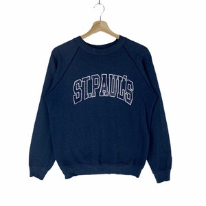 Vintage 90s St.Paul’s Hanes Tag Crewneck Pullover Jumper Sweatshirt Blue