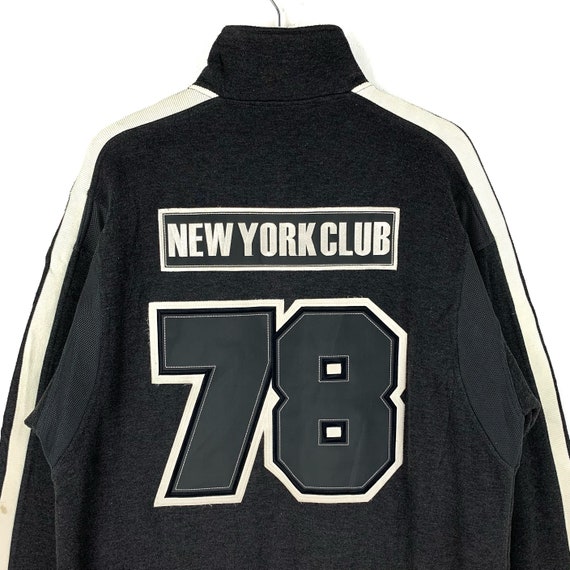 New York Club Big Logo Oversize Varsity Jacket - Etsy