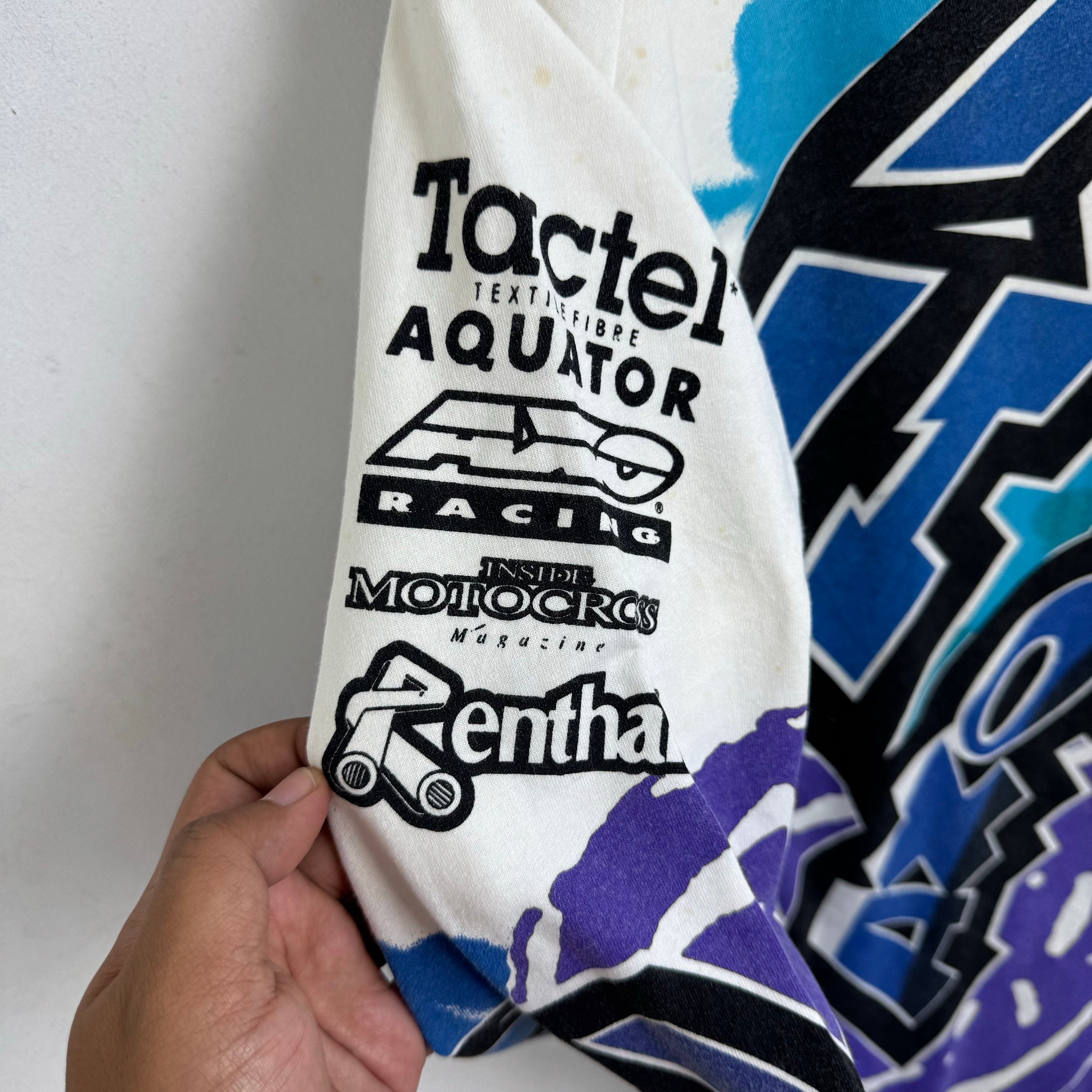 Vintage 90s AXO Sport Jersey Tactel Aquator Motocross Racing