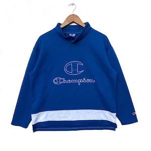 Vintage Big Logo Champion Blue Sweatshirt