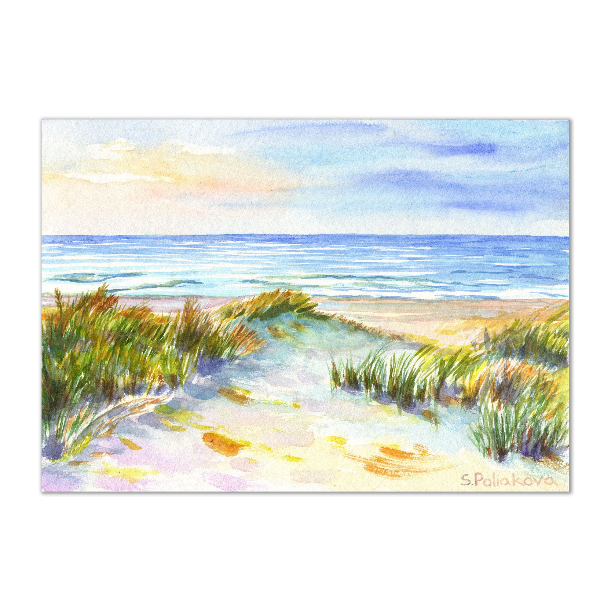 Wellfleet Cape Cod Art Seascape Watercolor Painting Original Etsy