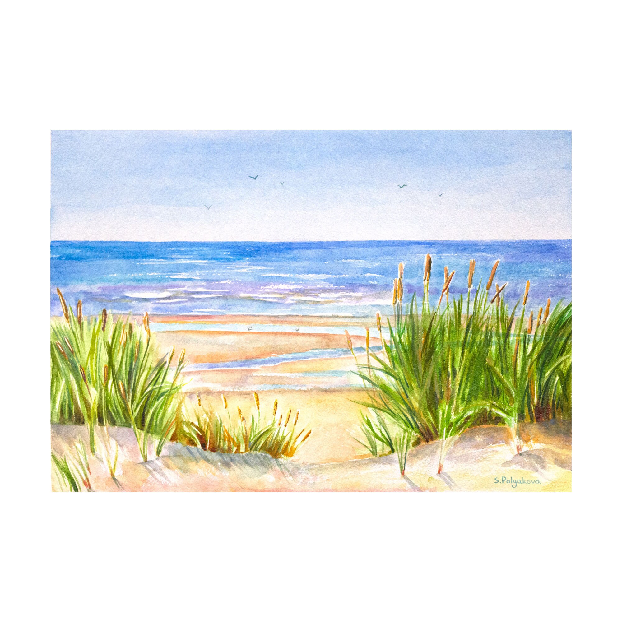 Cape Cod Art Wellfleet Cape Cod Painting Seascape Watercolor Etsy