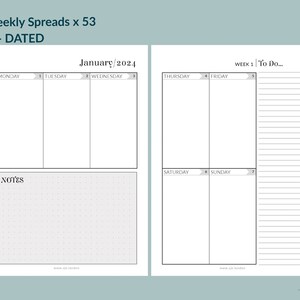 Weekly Planner Printable To Do List Weekly Planner 2 Pages Undated Weekly Planner Refill - View #9