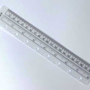 TODAY / 20 cm / 8 inch Ruler Page Marker | for A5 Discbound Notebooks & Planners | Frosted Transparent Plastic