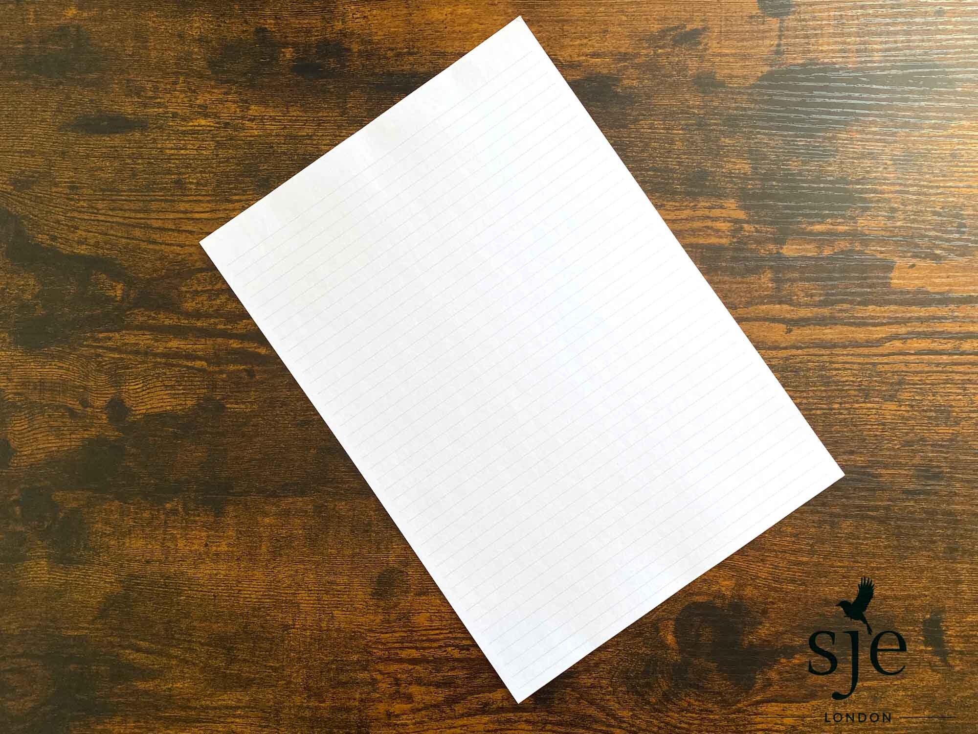 A4 LINED Paper Bright White Smooth 120 Gsm Paper With 7mm Etsy
